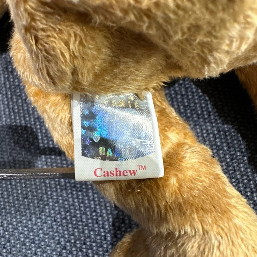 Ty Beanie Baby Bear Plush Toy, Brown, Cashew 2000 New NWT Vintage - Picture 10 of 11